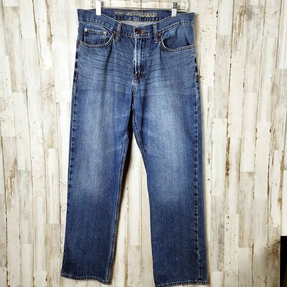 Old Navy Jeans Straight Leg Blue Size 34 - Picture 1 of 9